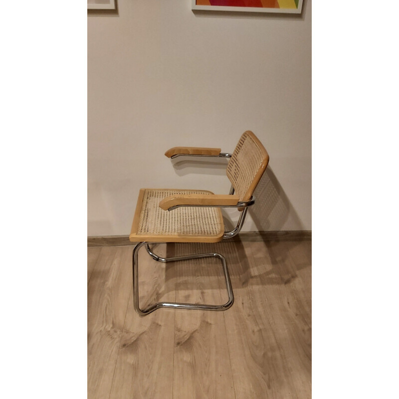 Vintage chromed metal chair, Italy 1980s