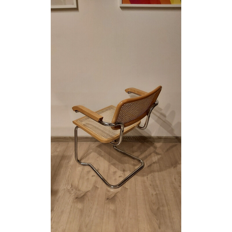 Vintage chromed metal chair, Italy 1980s