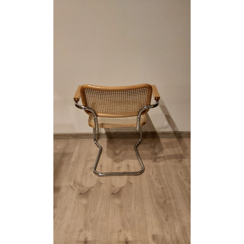 Vintage chromed metal chair, Italy 1980s