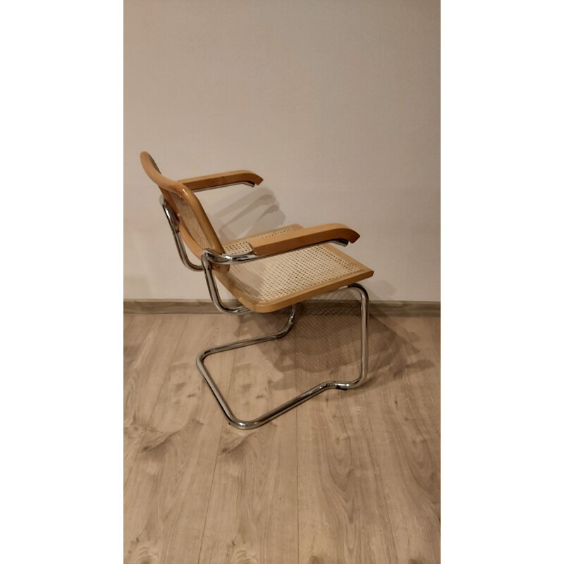 Vintage chromed metal chair, Italy 1980s