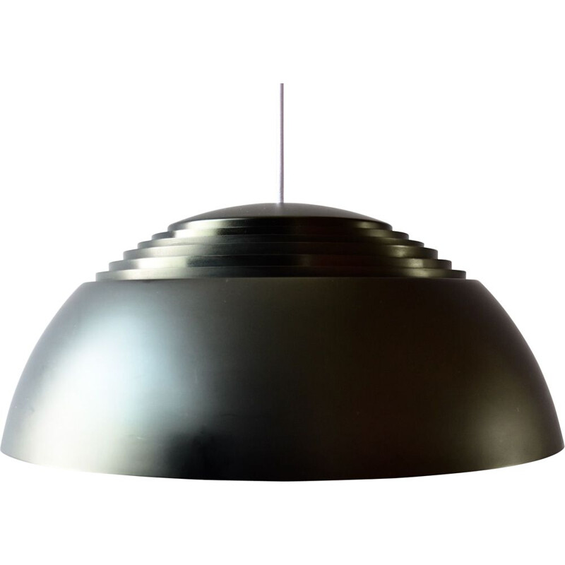 Mid century early black AJ Royal pendant lamp Arne Jacobsen by Louis Poulsen, Denmark 1960s