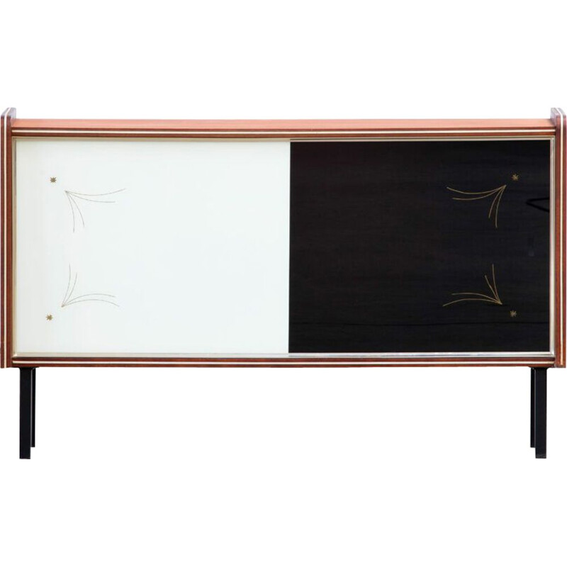 Scandinavian teak and glass sideboard, 1960s