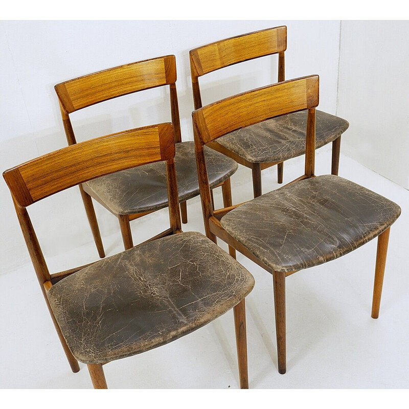 4 Chaises vintage par Henry Rosengren Hansen pour Brande M∅belindustri