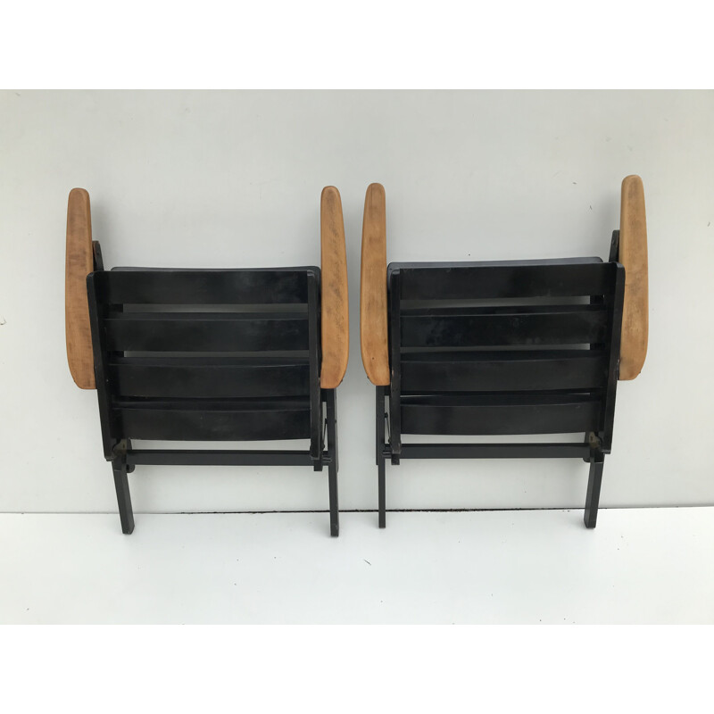 Pair of vintage folding armchairs, circa 1970s