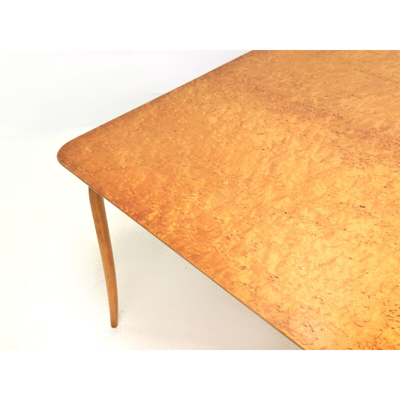 Mesa de centro vintage Annika en arce ojo de perdiz por Bruno Mathsson para Karl Mathsson, Suecia 1960