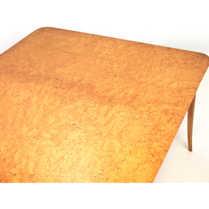 Tavolino vintage Annika in acero birdseye di Bruno Mathsson per Karl Mathsson, Svezia 1960