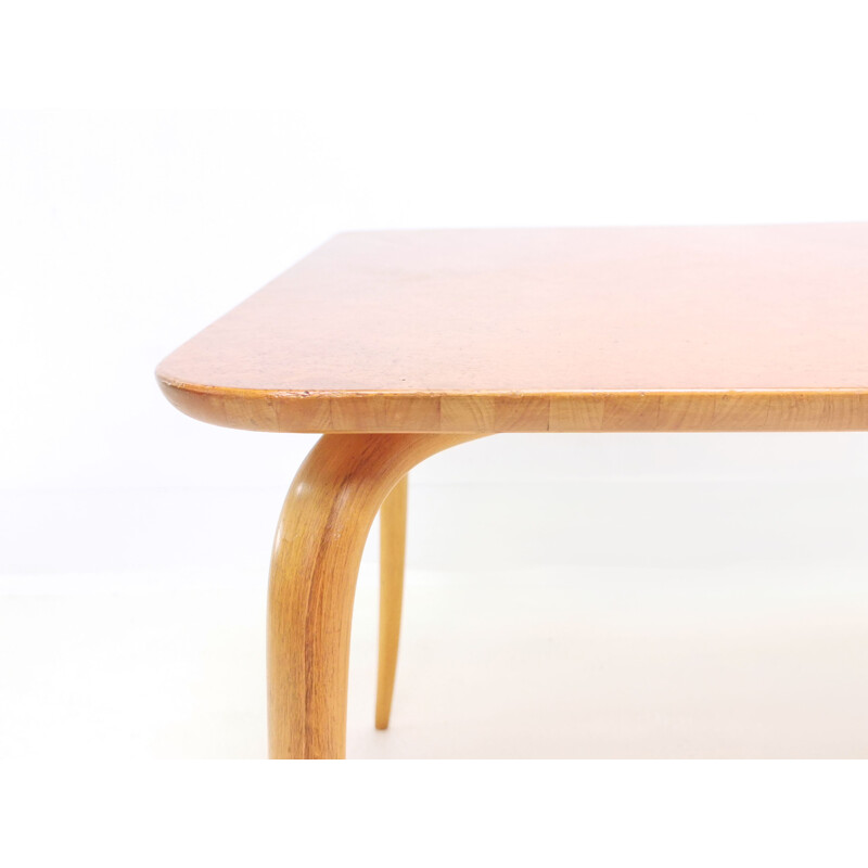 Vintage Annika coffee table in birdseye maple by Bruno Mathsson for Karl Mathsson, Sweden 1960