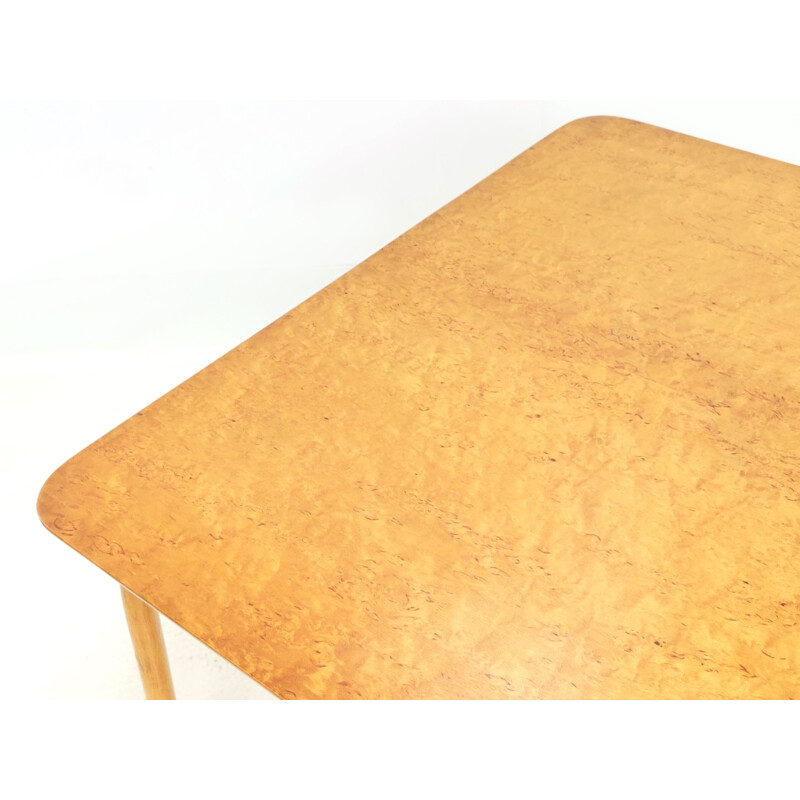 Vintage Annika coffee table in birdseye maple by Bruno Mathsson for Karl Mathsson, Sweden 1960