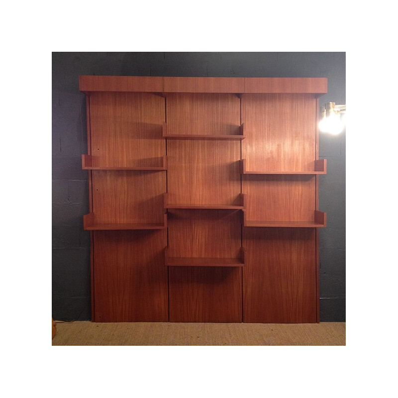 Modular bookcase in teak - 1950s