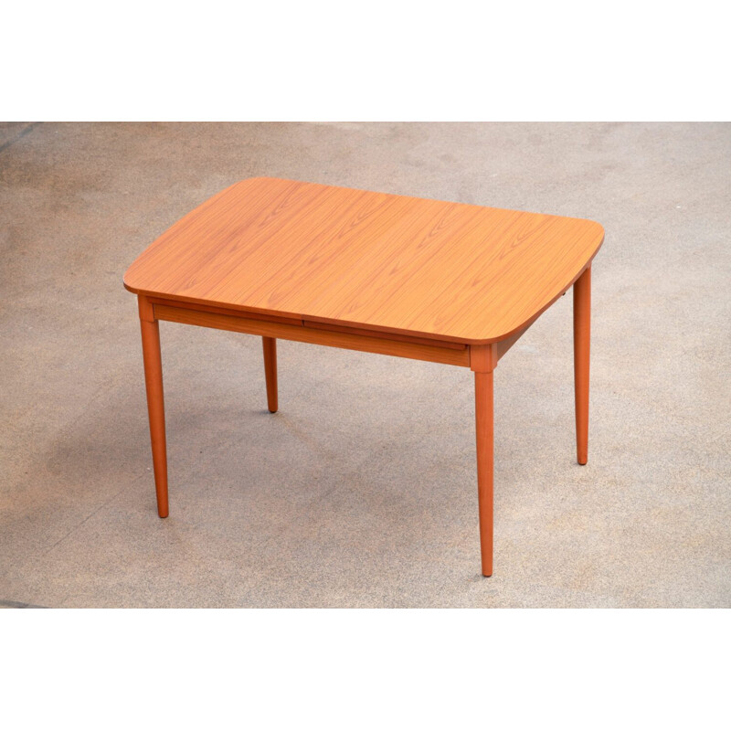 Scandinavian vintage teak and formica table, 1960s