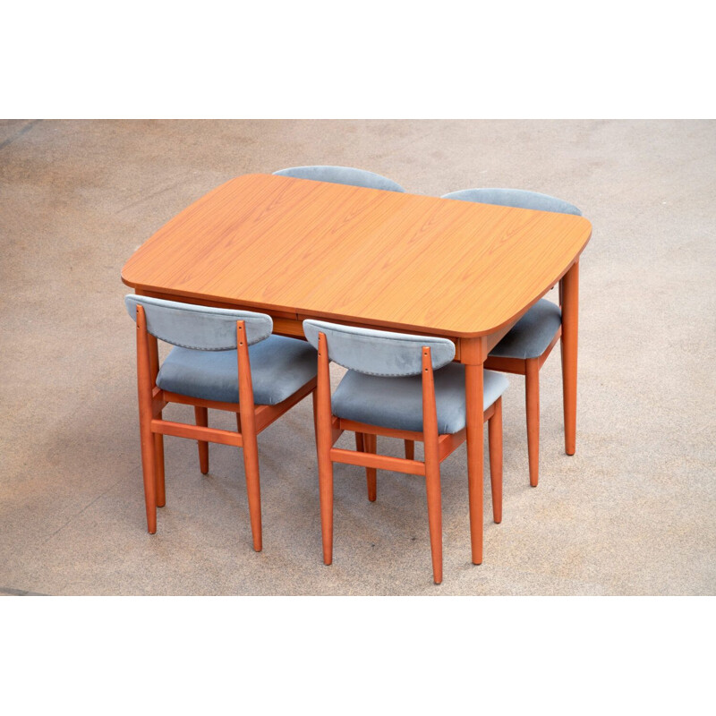 Table scandinave vintage en teck et formica, 1960