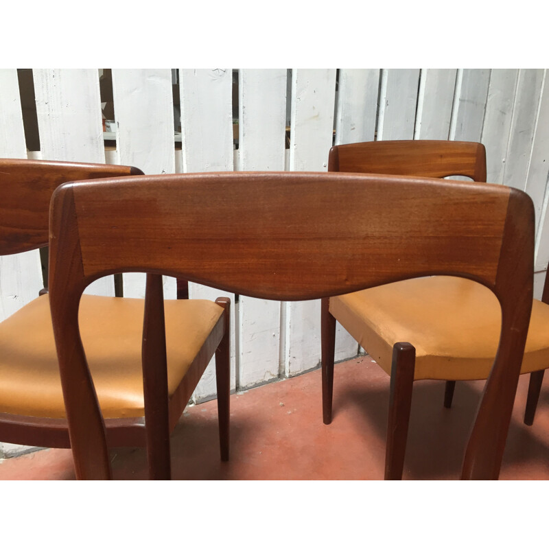 4 vintage rosewood chairs by Niels Otto Moller, circa 1950