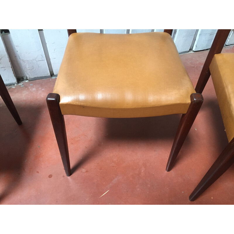 4 vintage rosewood chairs by Niels Otto Moller, circa 1950