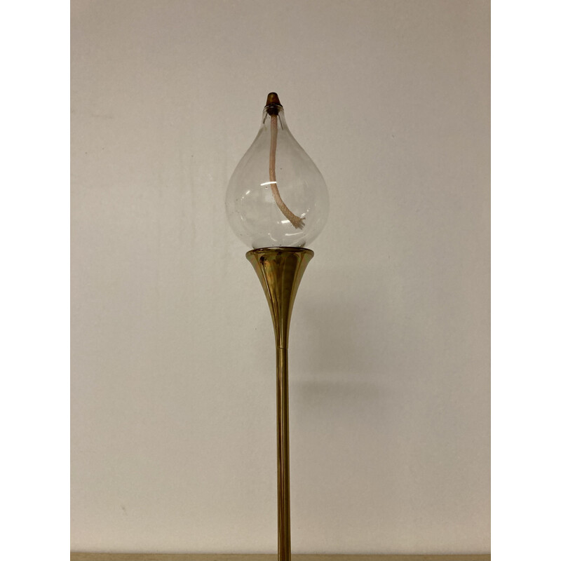 Huge vintage Scandinavian design oil lamp, 1950s