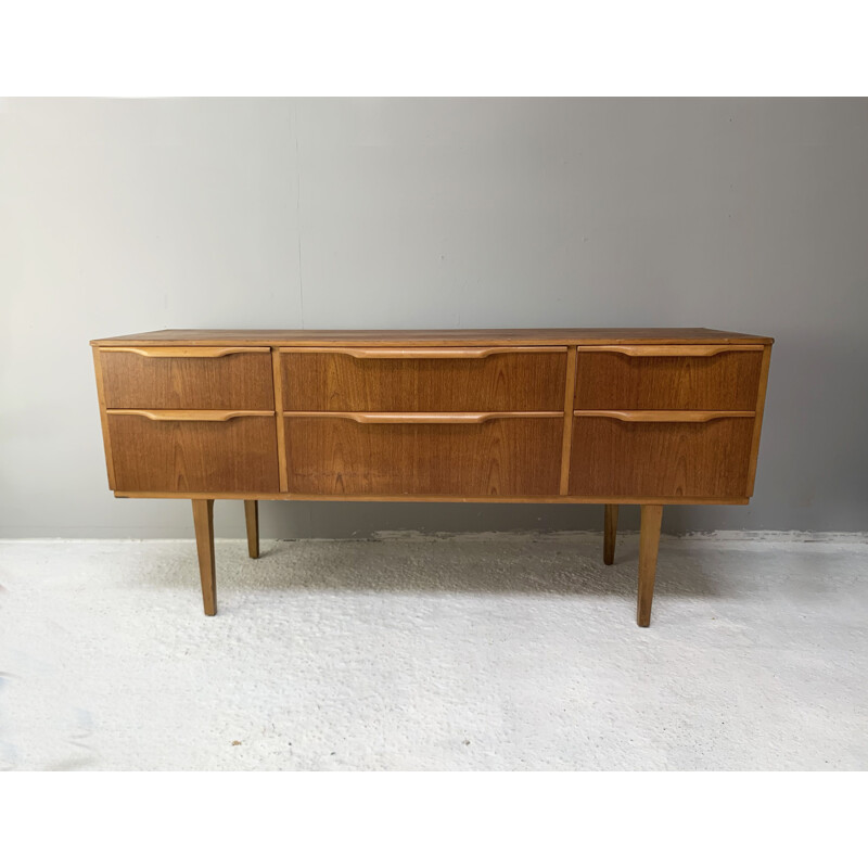 Mid century low chest of drawers or sideboard, 1970s