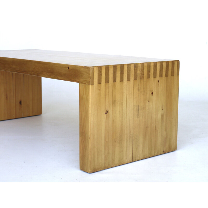 Mid century pine bench by Ate van Apeldoorn for Houtwerk Hattem, 1970s