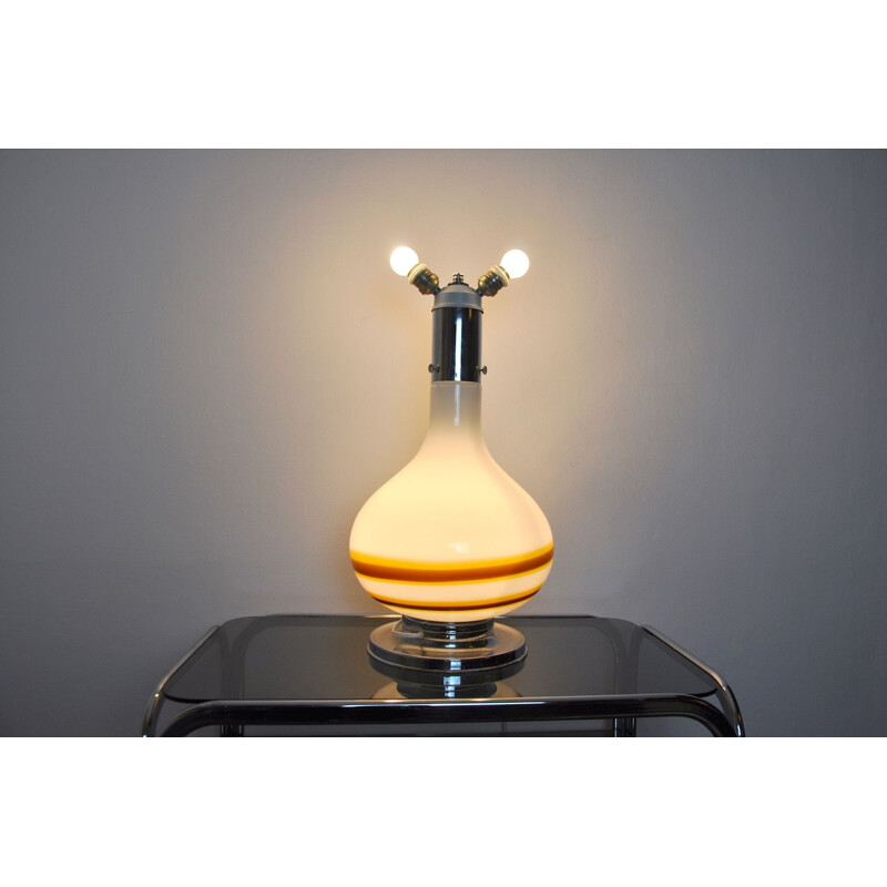 Vintage tweekleurige lamp van Murano Mazzega, Italië 1970