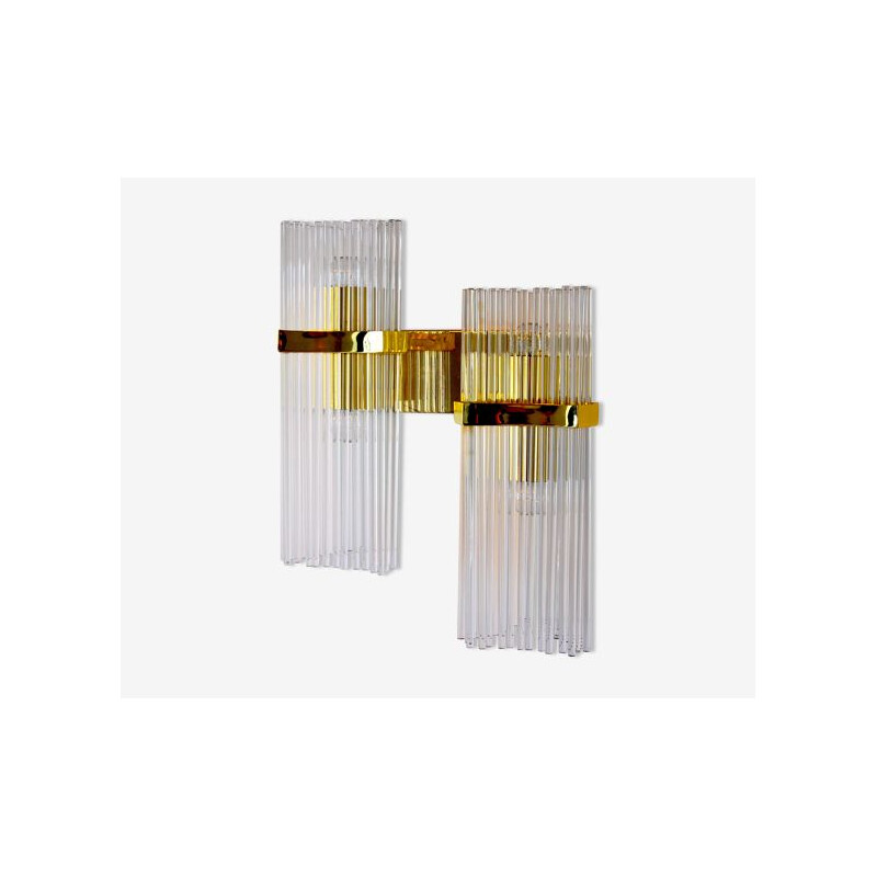 Vintage double wall lamp by Gaetano Sciolari for Lightolier, 1970s