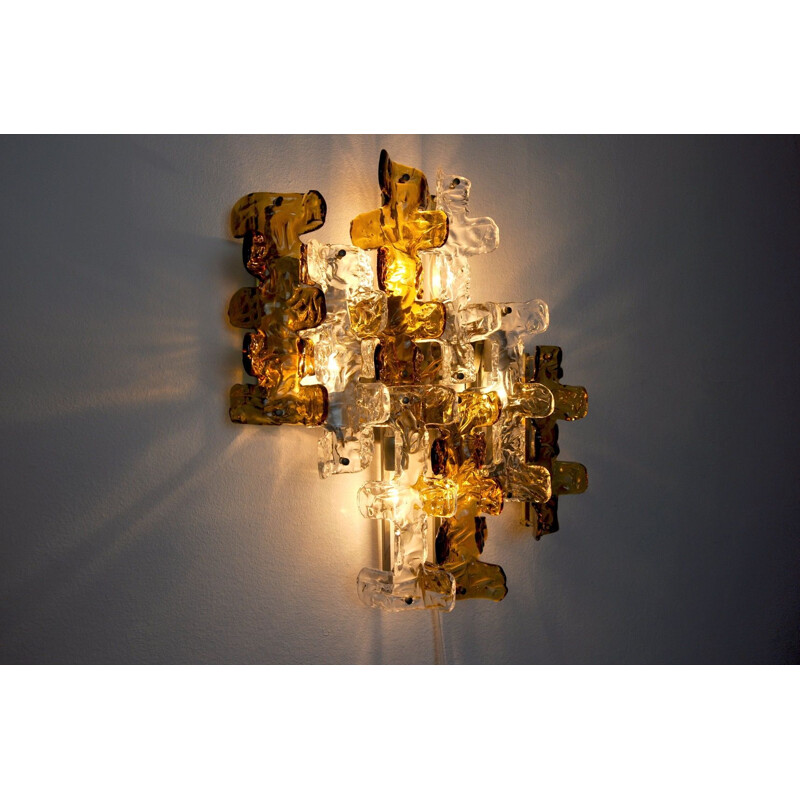 Mid century wall lamp by Carlo Nason for Mazzega Murano, 1960s