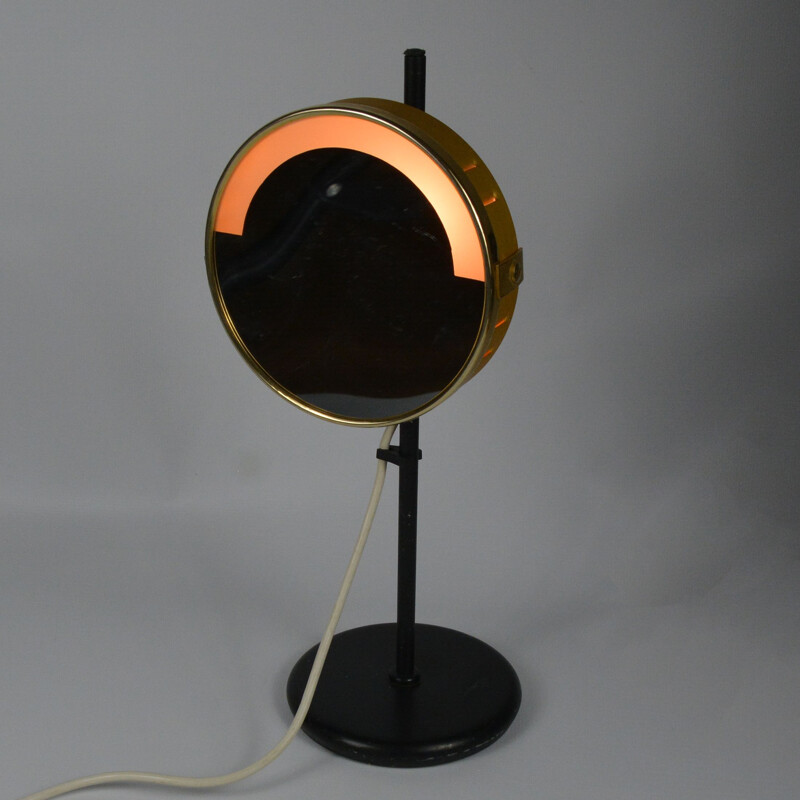 Vintage lighted mirror, Denmark 1970