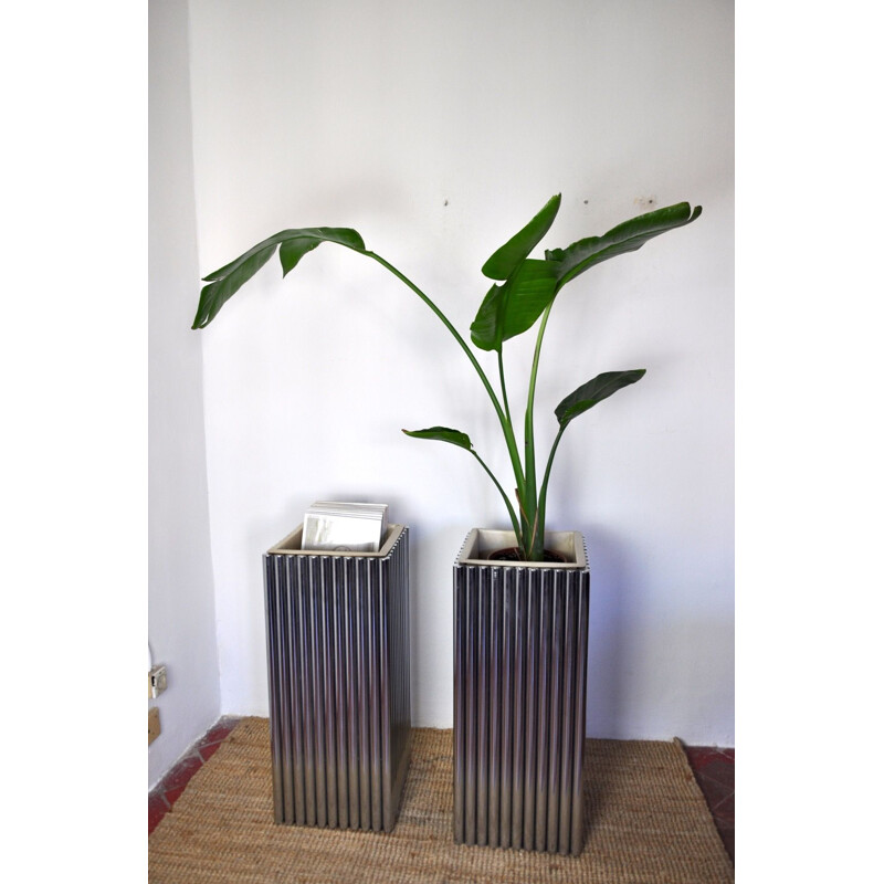 Pair of vintage pots "hollywood regency", Italy 1970