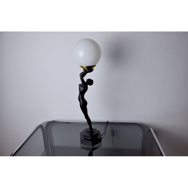 Lampe femme à la balle vintage par Onices Eth, 1980