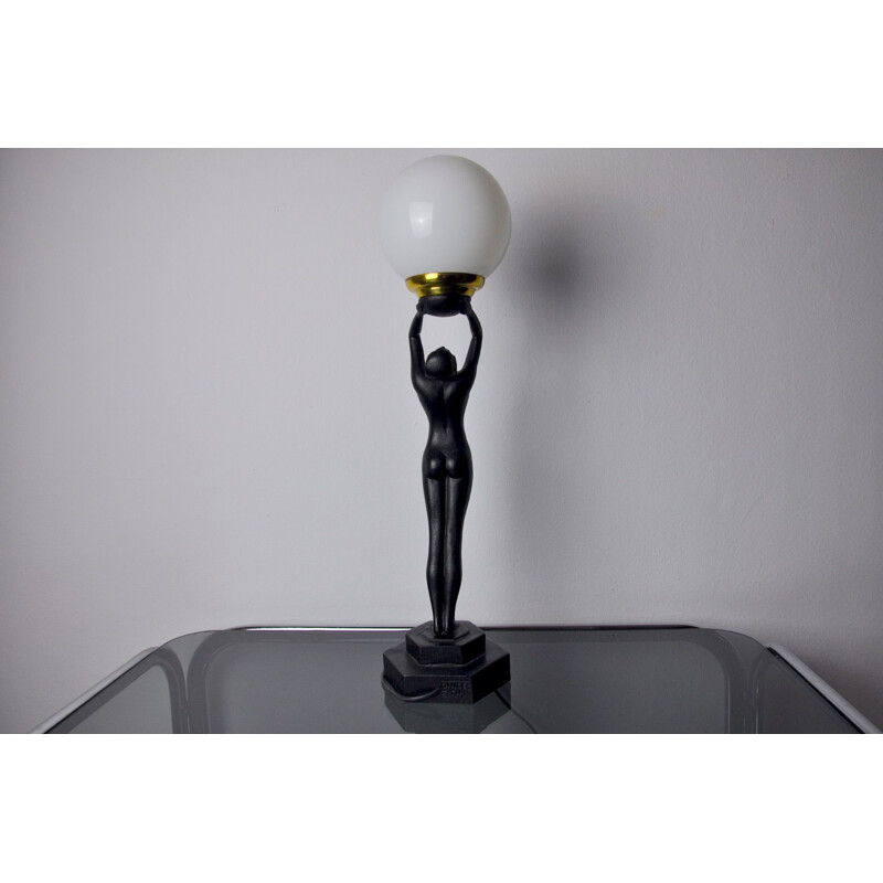 Mid century ball woman lamp by Onices Eth, 1980s