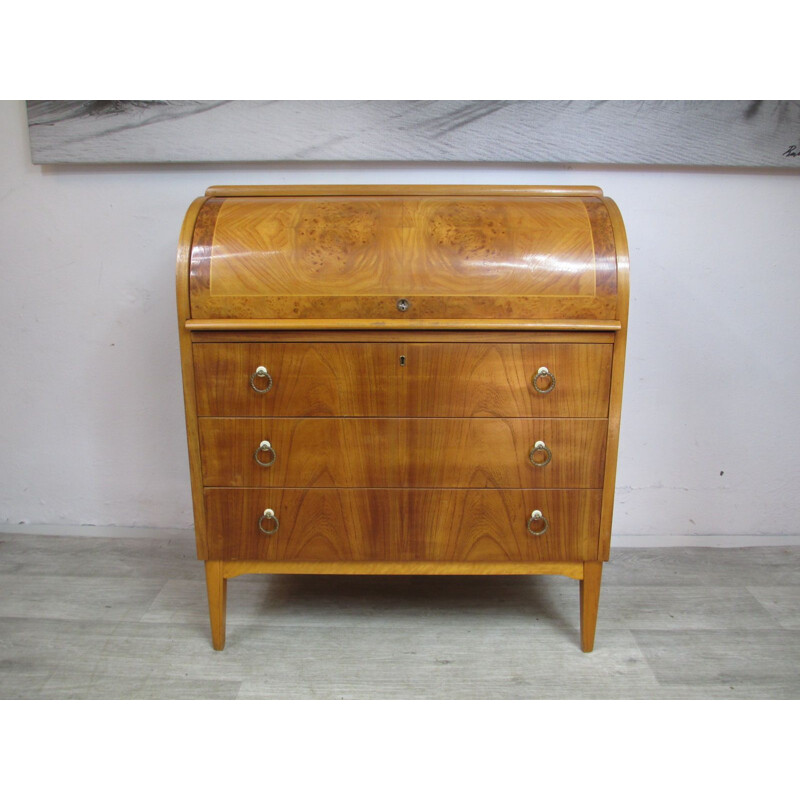 Mid centuty secretary desk venereed with ash, Sweden 1960s