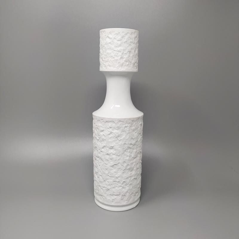 Vintage white porcelain vase from Bavaria, Germany 1970