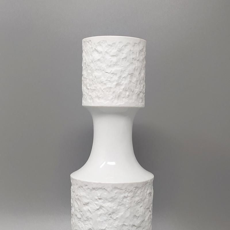 Vintage white porcelain vase from Bavaria, Germany 1970