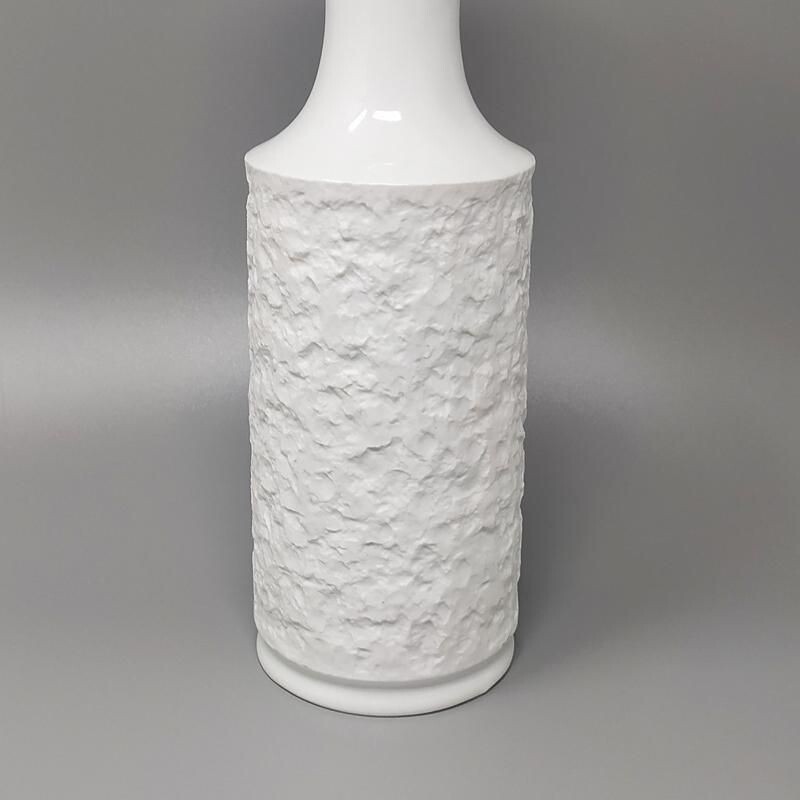 Vintage vaso de porcelana branca da Baviera, Alemanha 1970