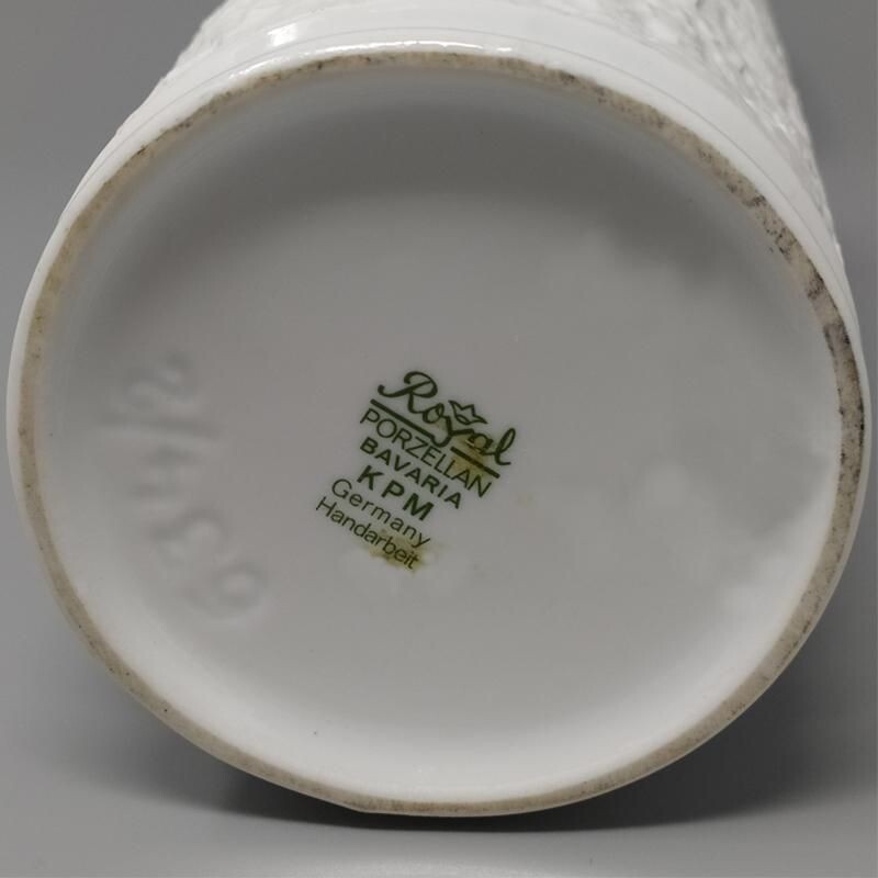 Vintage vaso de porcelana branca da Baviera, Alemanha 1970