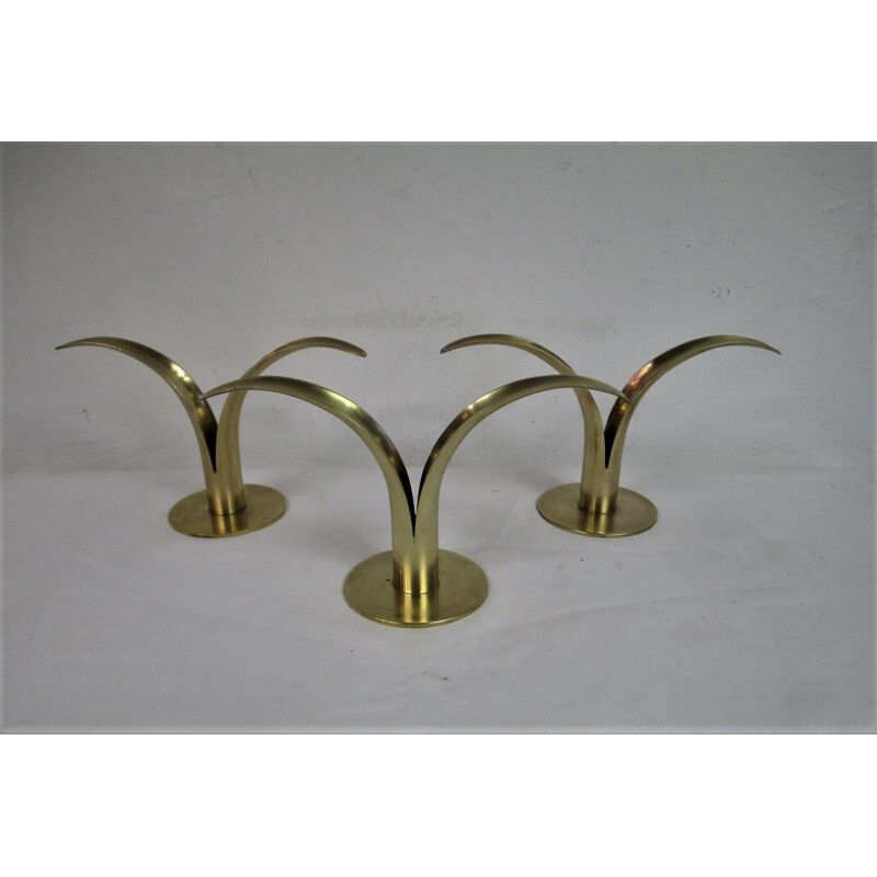 Vintage candleholder by Ivar Ålenius Björk for Metal Ystad, Sweden, 1950s