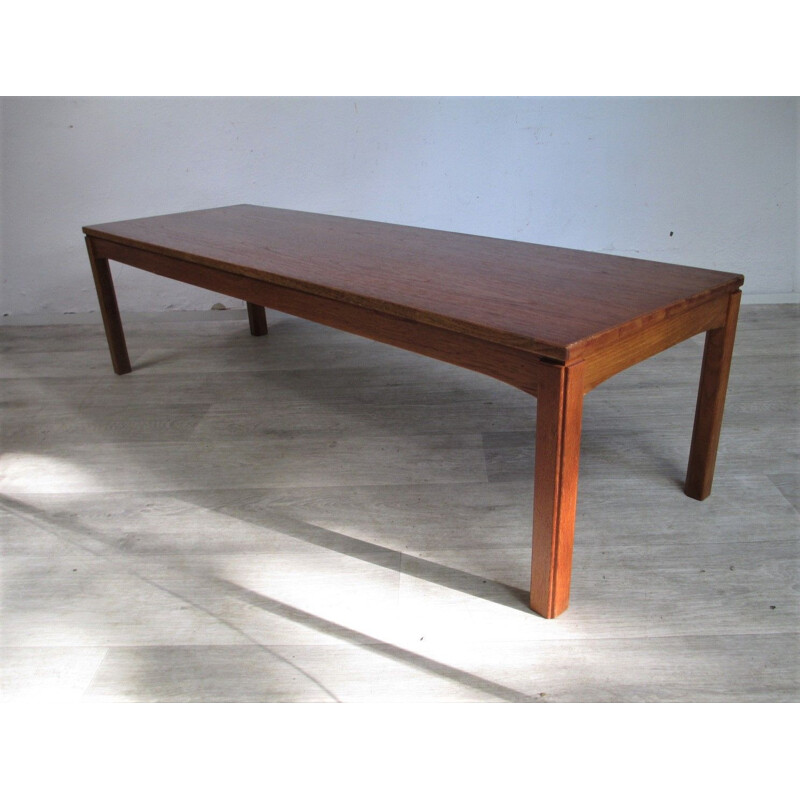 Mid century coffee table veneered with teak, Sweden 1970s