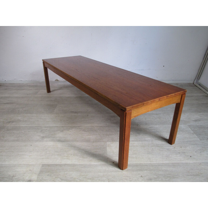 Mid century coffee table veneered with teak, Sweden 1970s