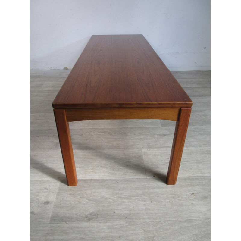 Mid century coffee table veneered with teak, Sweden 1970s