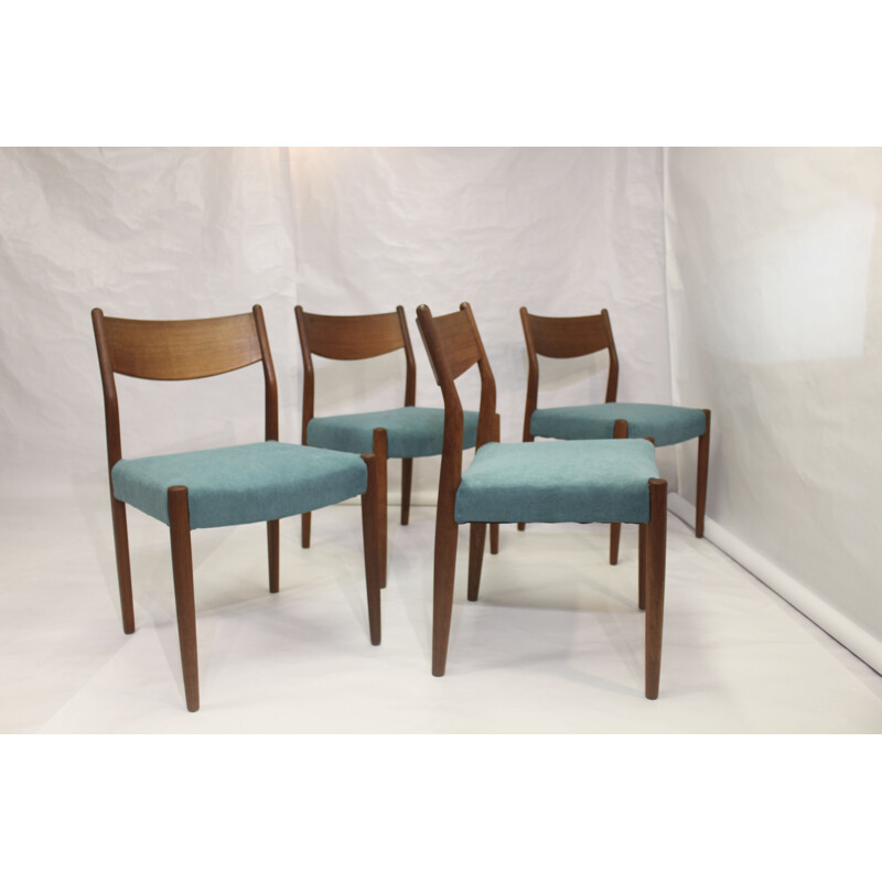 4 chaises vintage en teck par Cees Braakman pour Pastoe, 1960