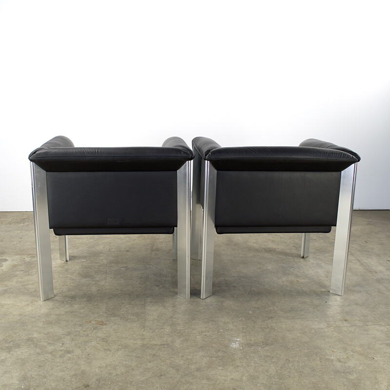 Pair of Poltrona Frau SC20 armchairs, Marco ZANUSO - 1970s