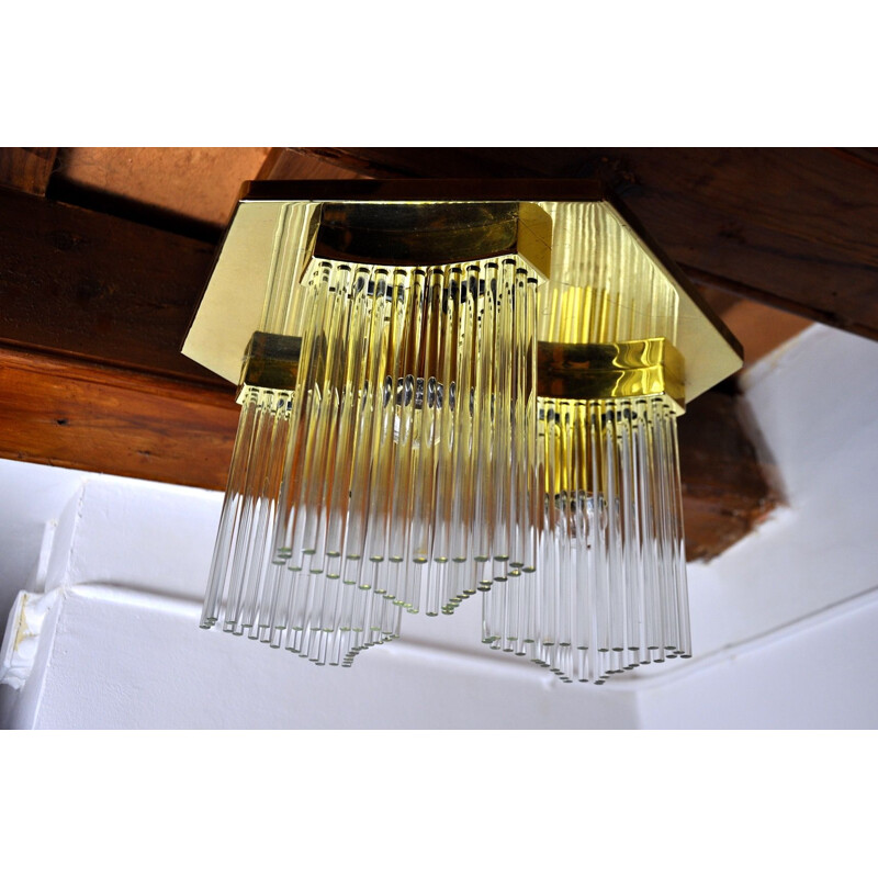Vintage ceiling lamp by Gaetano Sciolari for Lightolier, Italy 1970