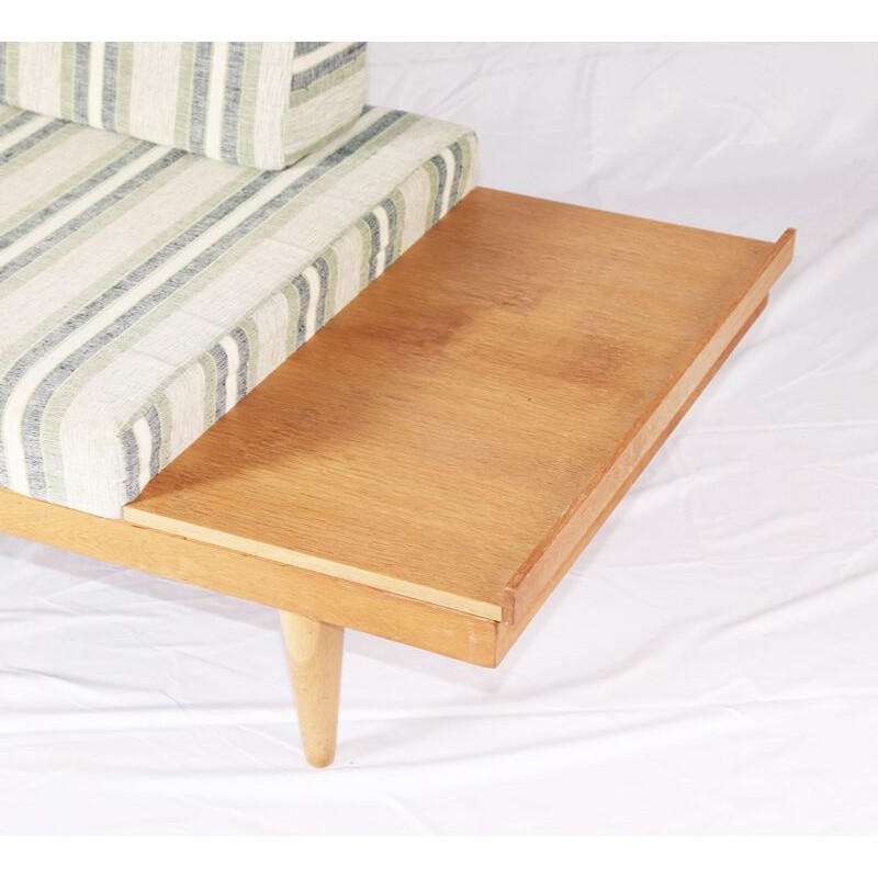 Mid century oak Daybed sofa by Ingmar Relling and Haldor Vik for Ekornes Fabrik