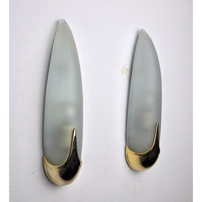 Pair of mid century sconces Idearte, Spain 1980s