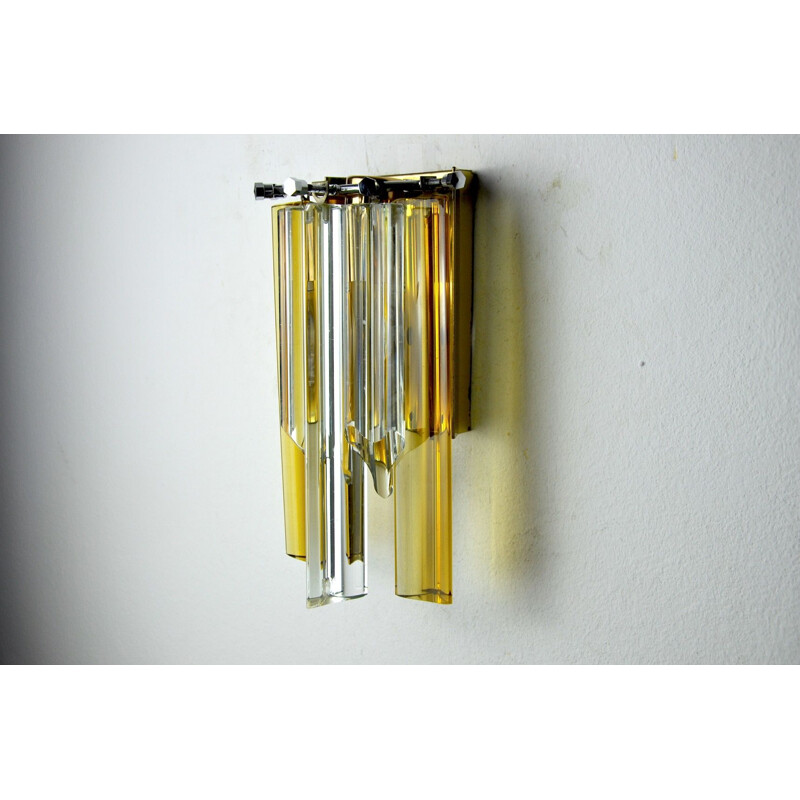 Mid century Venini two-tone wall lamp, Italy 1970s