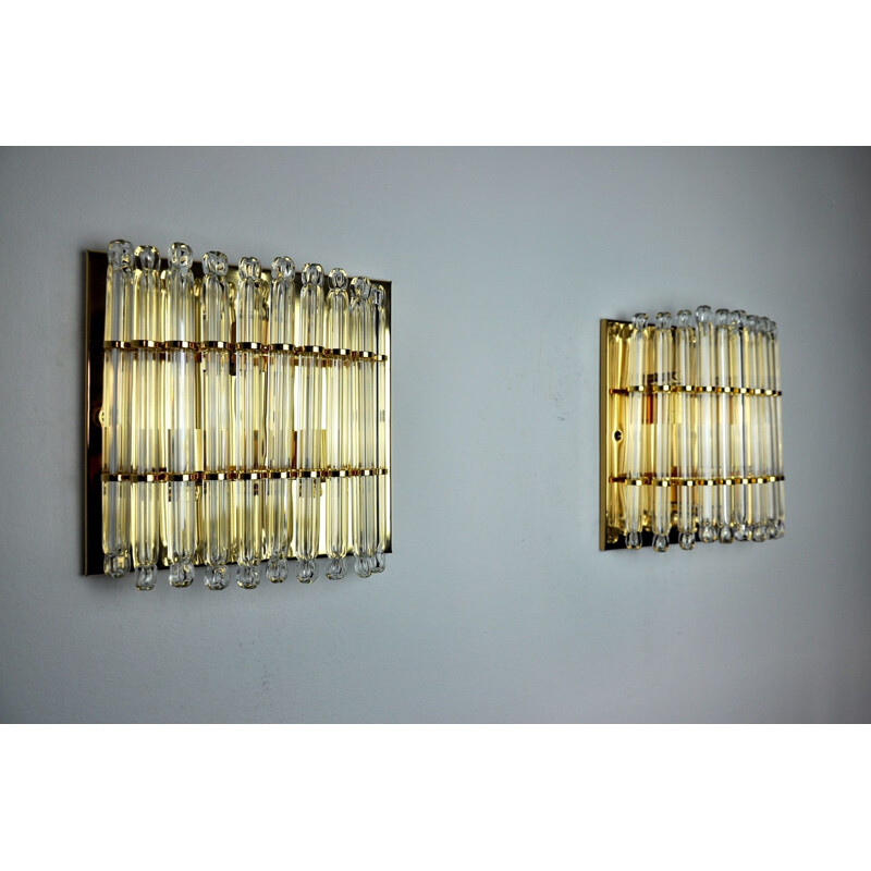 Pair of vintage sconces Venini, Italy 1980s