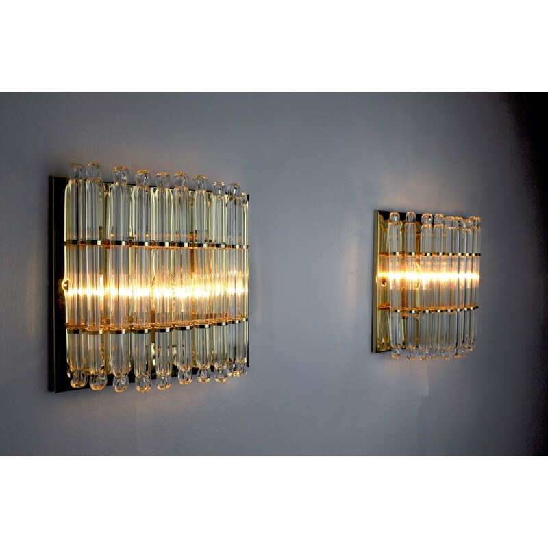 Pair of vintage sconces Venini, Italy 1980s