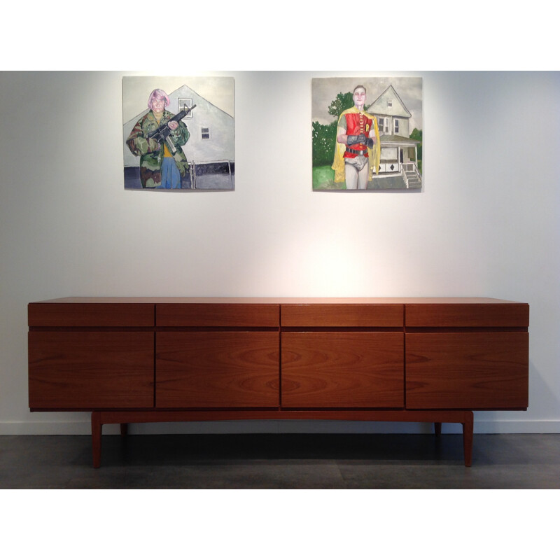 Scandinavian teak sideboard, Ib KOFOD LARSEN - 1960s