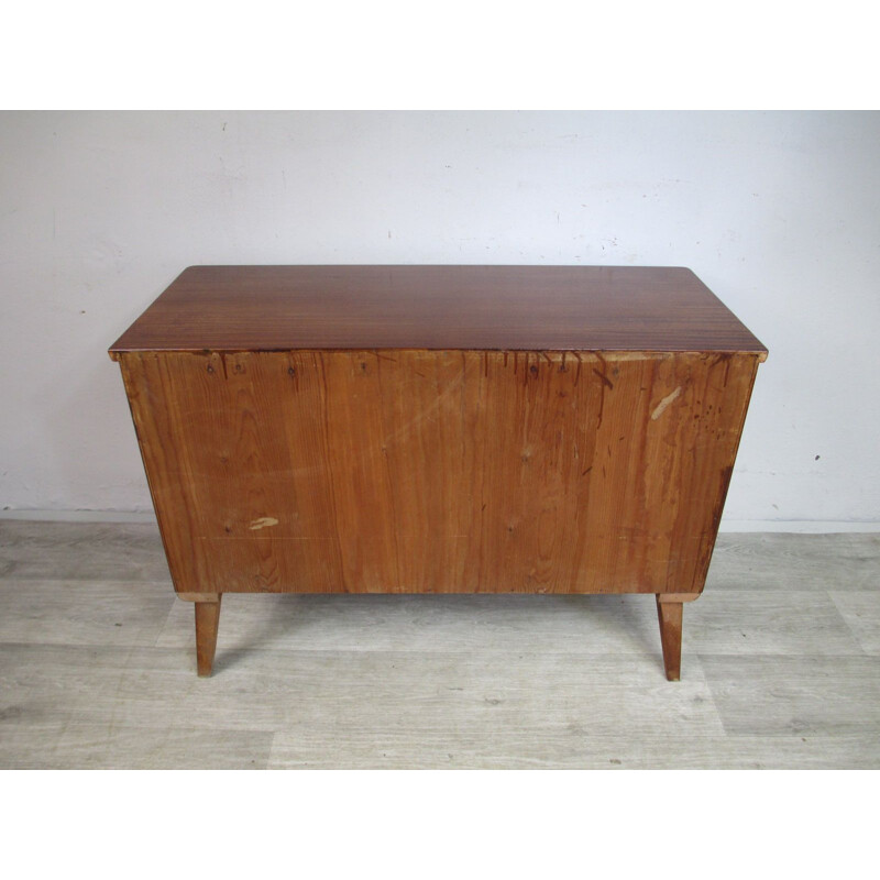 Mid century chest of drawers in mahogany veneerend with 3 drawers, 1960s