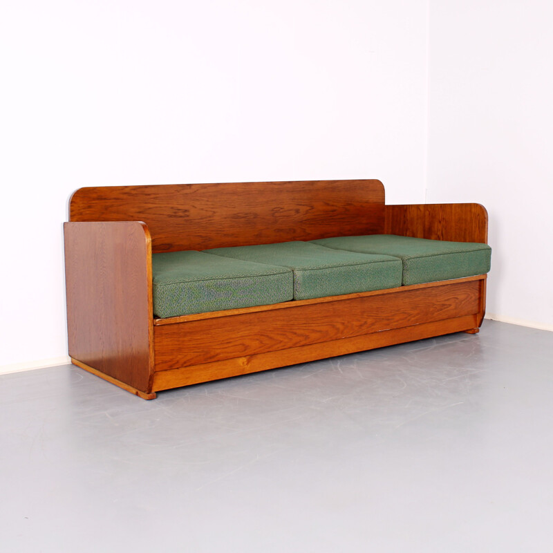 Mid century folding sofa by Jindřich Halabala