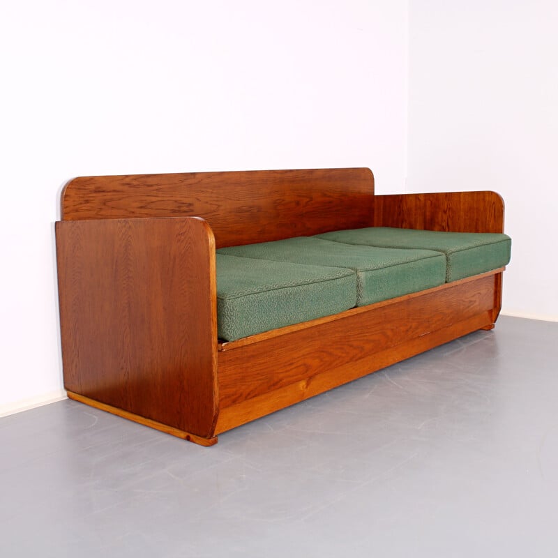 Mid century folding sofa by Jindřich Halabala