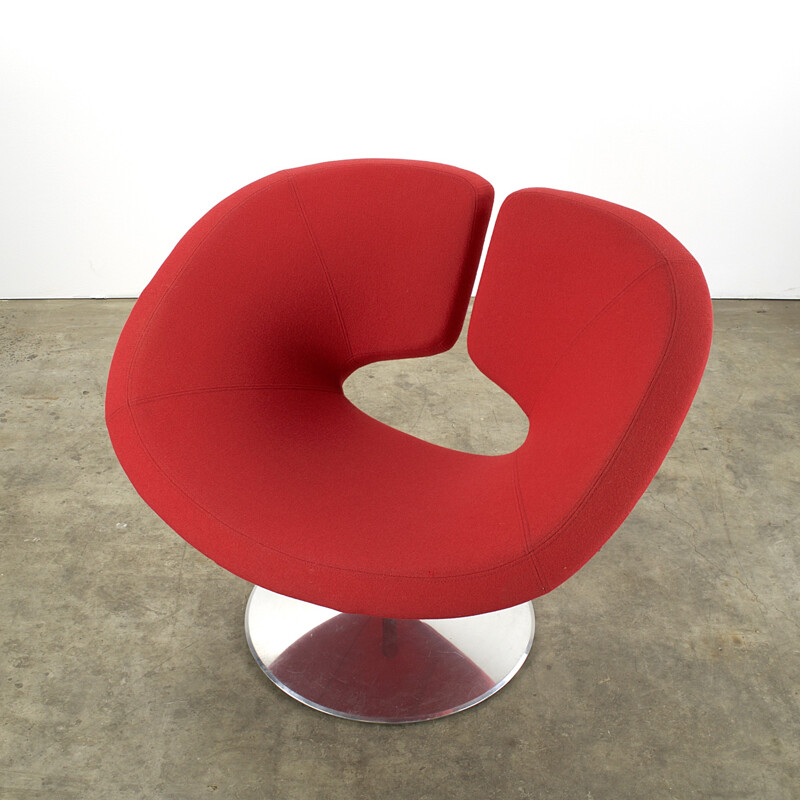 Pair of red "Apollo" armchairs, Patrick NORGUET - 1990s