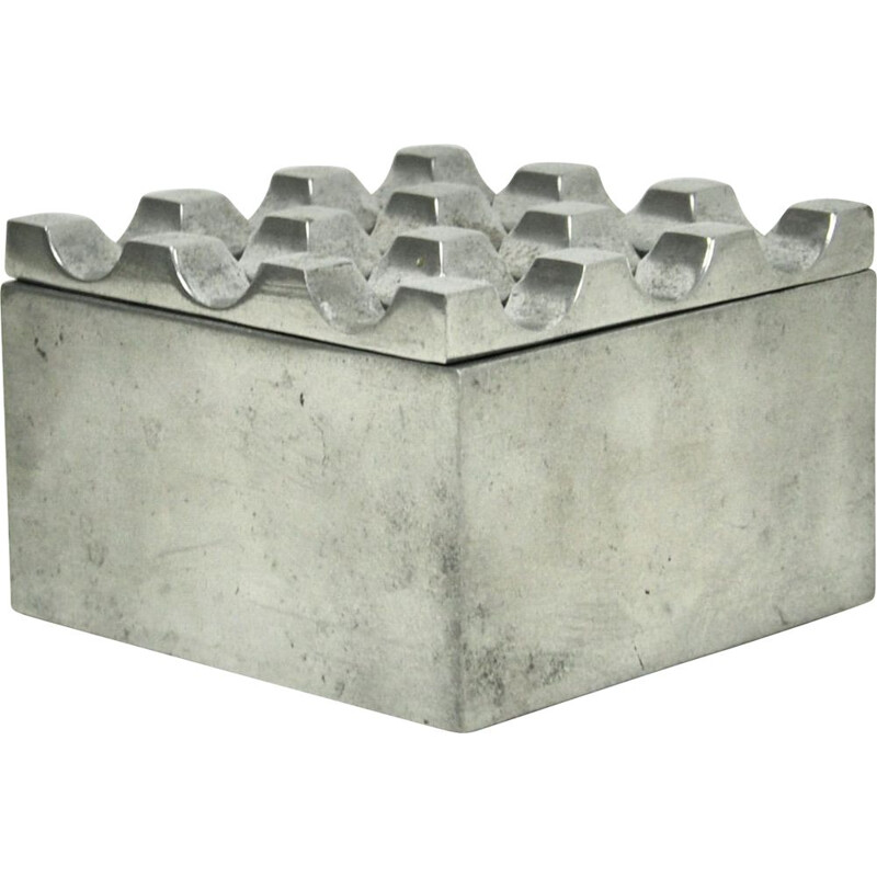 Vintage aluminium ashtray Ultima by Holger Bäckström & Ljungberg for Pascha Ab Lund, 1970s